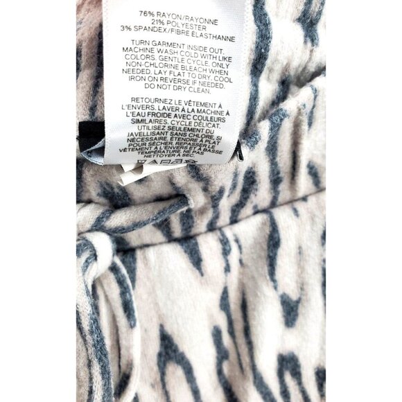 New Express Med Pants Elastic Waist High Waisted Cozy Leopard Jogger Loungewear - Picture 7 of 14